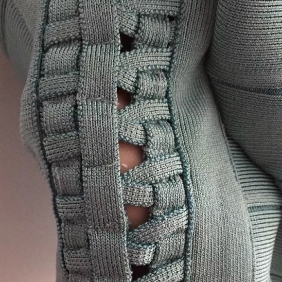 Herve Leger Adriana Cut out Side Dress in Blue - Picture 9 of 9